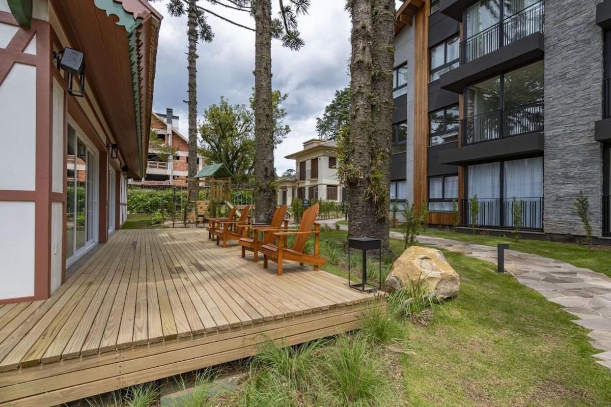 Apartamento Rosa Edificio Bav Gramado Exterior foto